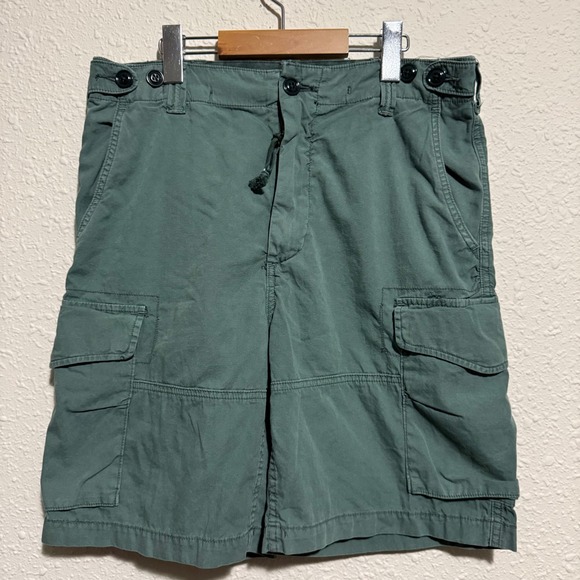 Vintage Polo Ralph Lauren 31 Mens Cargo Shorts Utility Casual Relaxed Fit Green - Picture 1 of 6